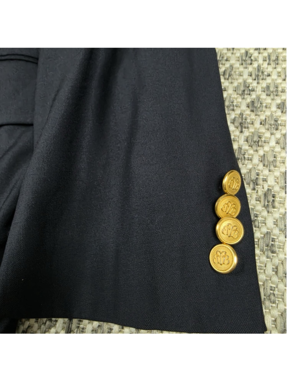 Brooks Brothers Country Club Navy Gold Button Blazer 43L Loro Piana Super 110s - Picture 3 of 14